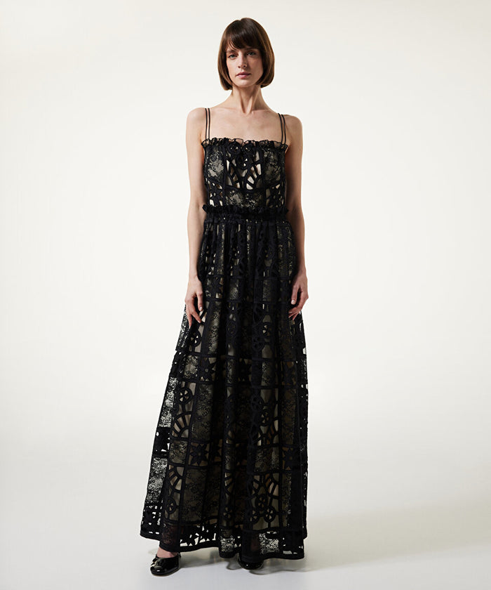Machka Ruffled Lace Dress