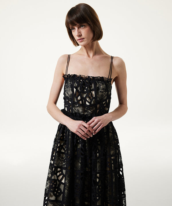 Machka Ruffled Lace Dress