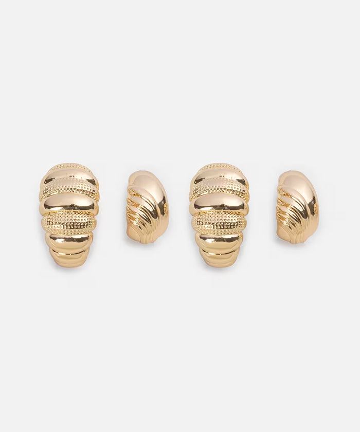 Ipekyol Double Metal Earring Set