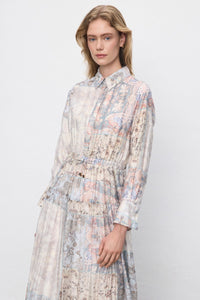 POWDER PATTERNED LYOCELL DRESS – BLUSH PINK