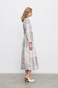 POWDER PATTERNED LYOCELL DRESS – BLUSH PINK