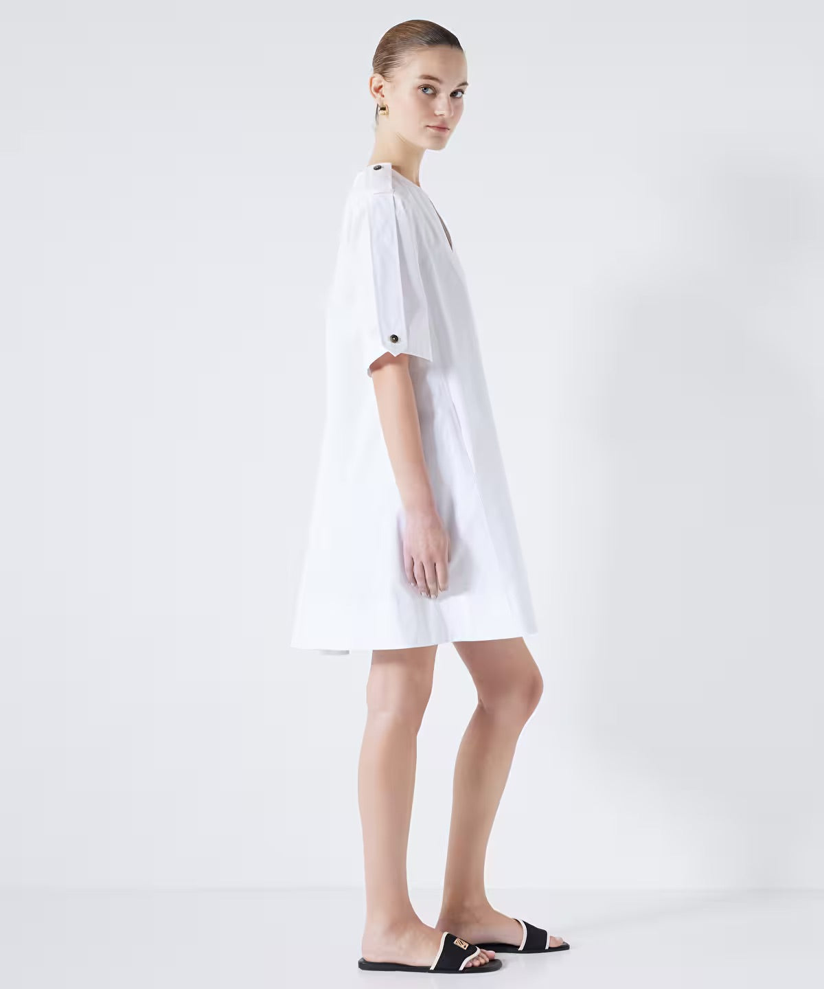 Ipekyol Button Detail Poplin Dress