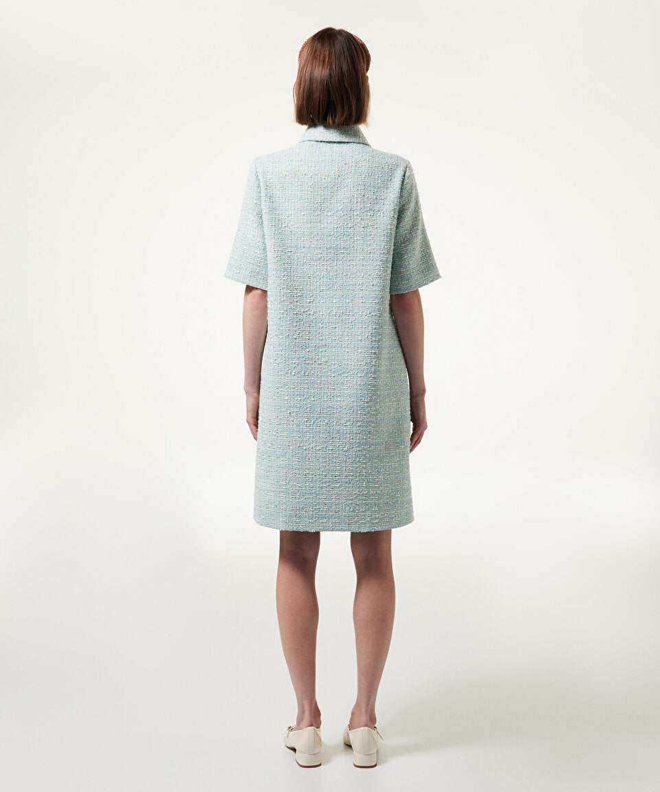 Machka Embellished Button Tweed Dress 40 Machka Embellished Button Tweed Dress 40
