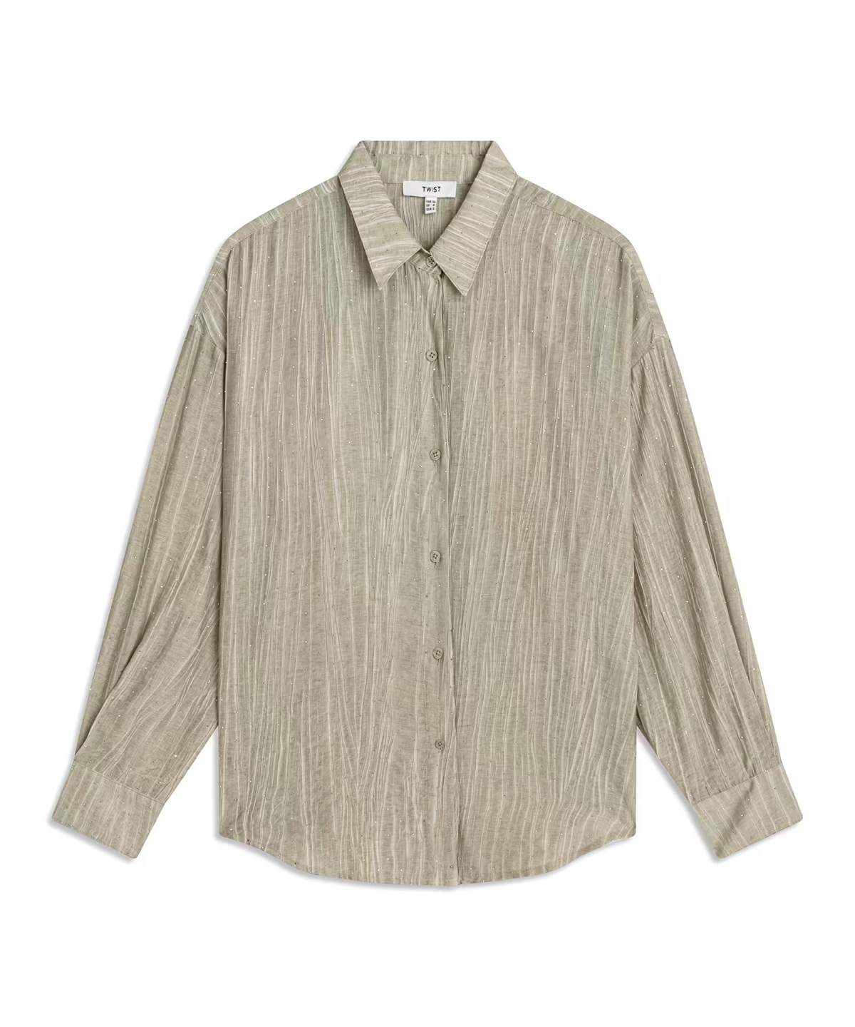 Twist Hotfix Printed Textured Shirt