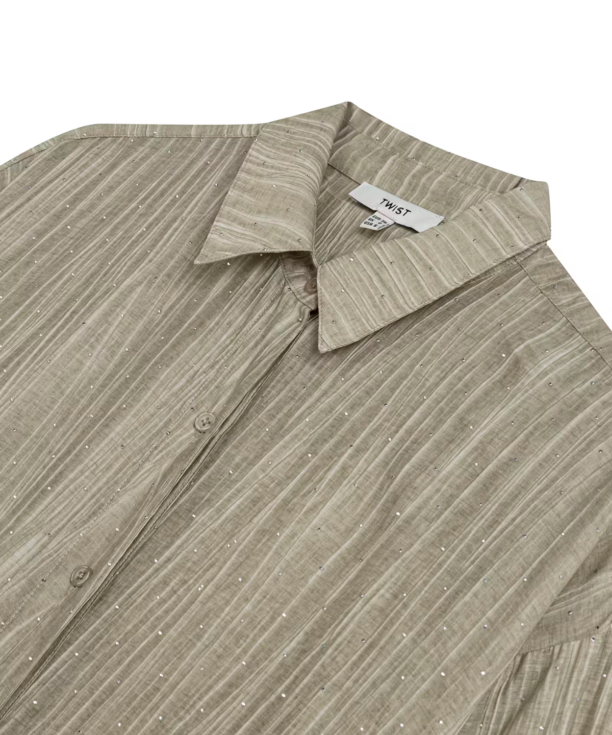 Twist Hotfix Printed Textured Shirt
