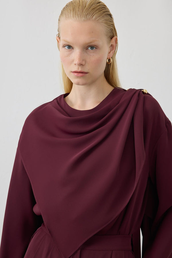 FERAL SHAWL DETAILED PANTS SUIT