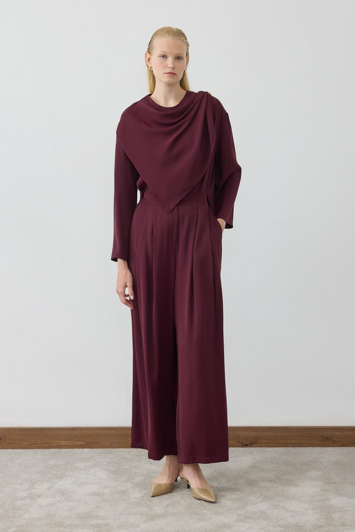 FERAL SHAWL DETAILED PANTS SUIT