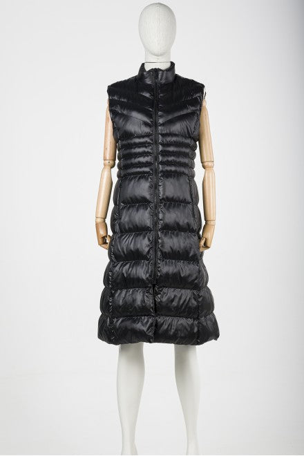 Invee Long Puffer Vest with Zipper