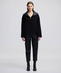 Ipekyol Leather Mix Coat