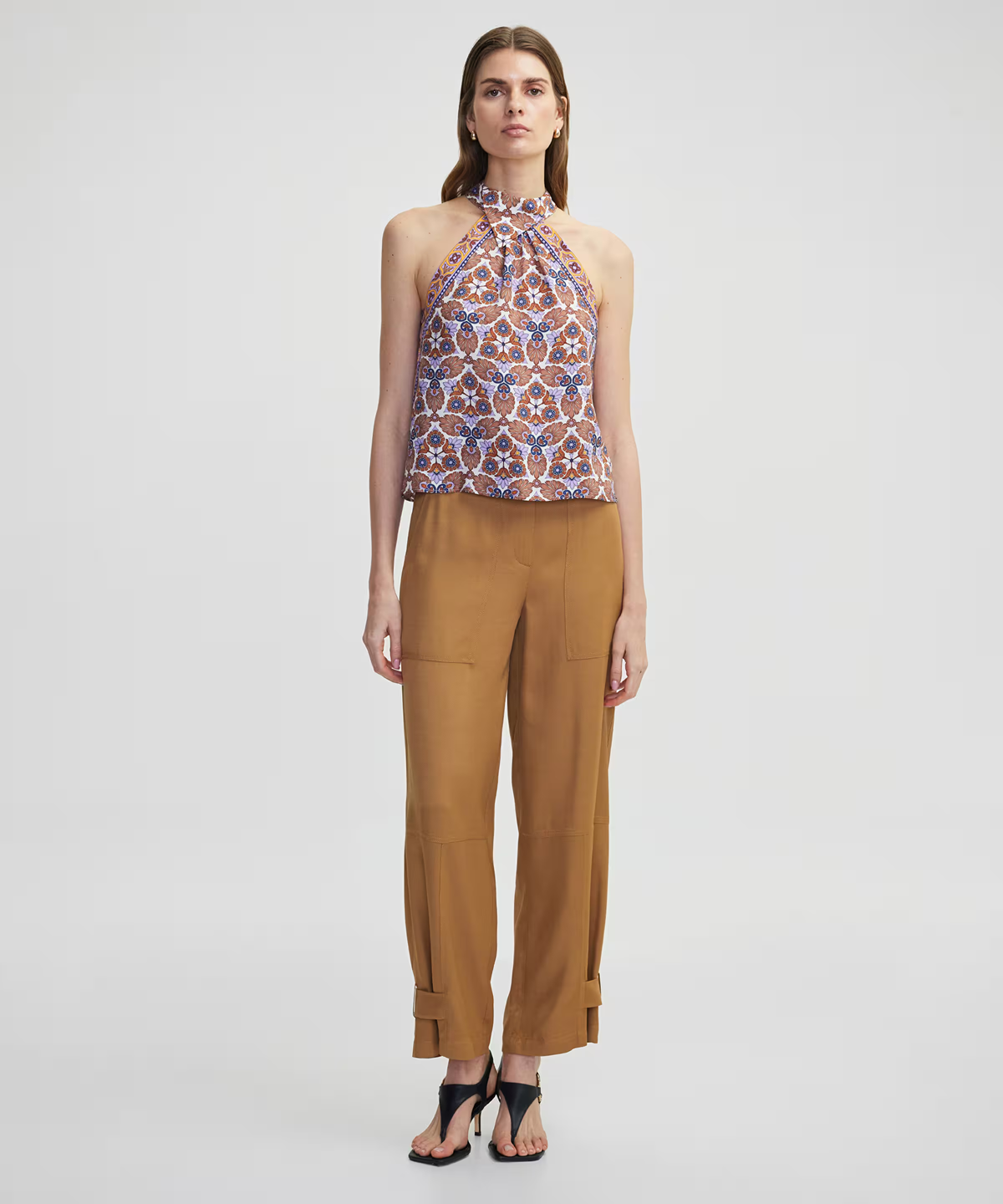 Ipekyol Halter Neck Patterned Blouse