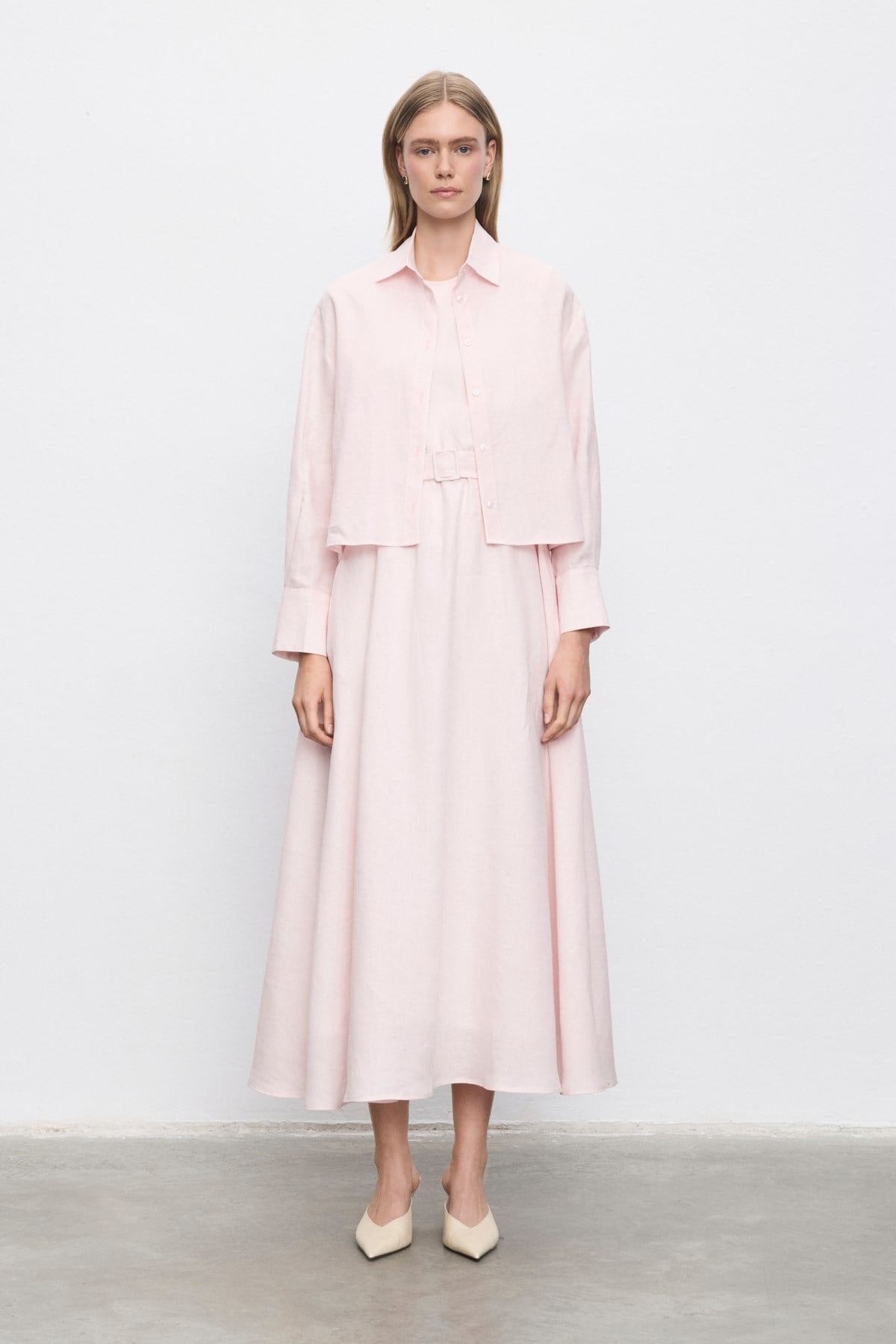 POWDER PINK DRESS SET