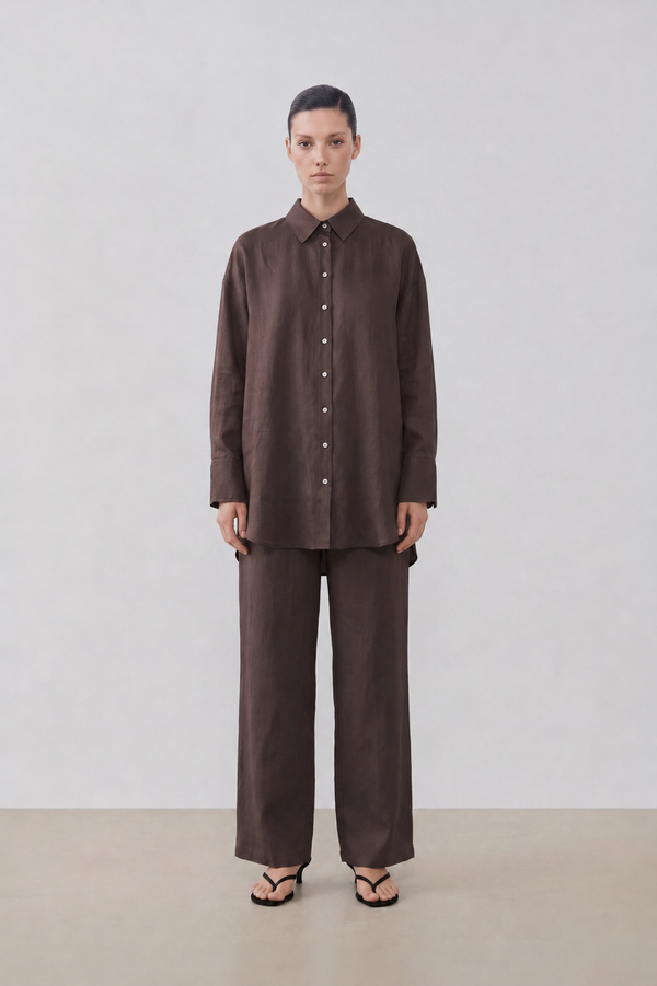 LINEN DARK BRWON SET