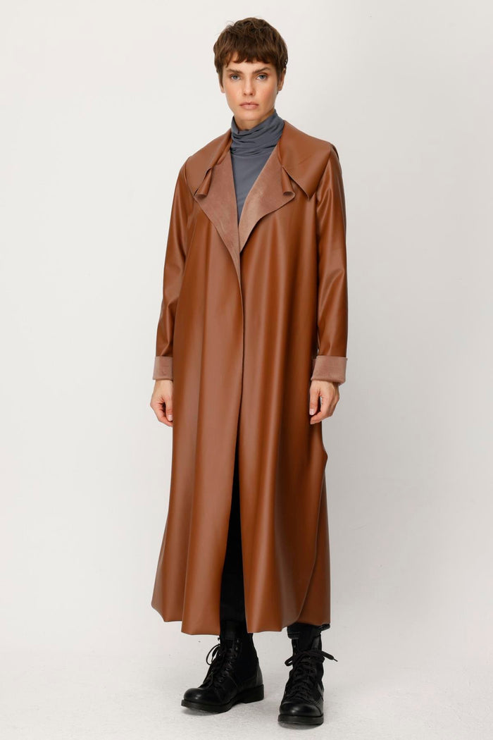 Noi Back-Belted Jacket Camel