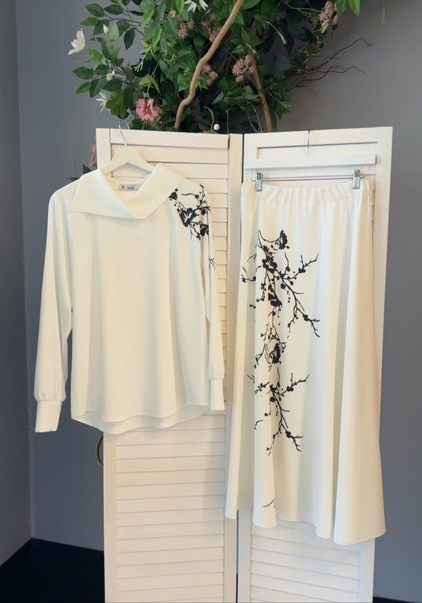 Off-White Skirt - Top Set