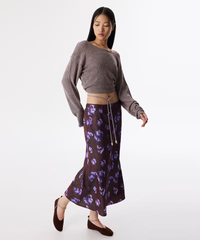 Twist Patterned Midi Skirt