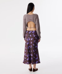 Twist Patterned Midi Skirt
