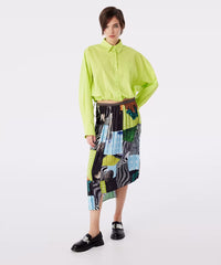 Twist Pattern Mix Skirt