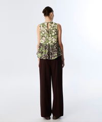 Twist Flower Patterned Blouse