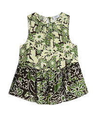 Twist Flower Patterned Blouse