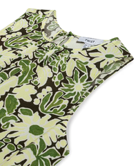 Twist Flower Patterned Blouse
